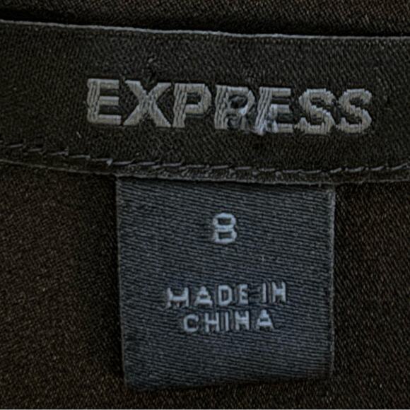 Express black sleeveless empire waist knee length shift dress size 8
 b7 - Picture 2 of 4